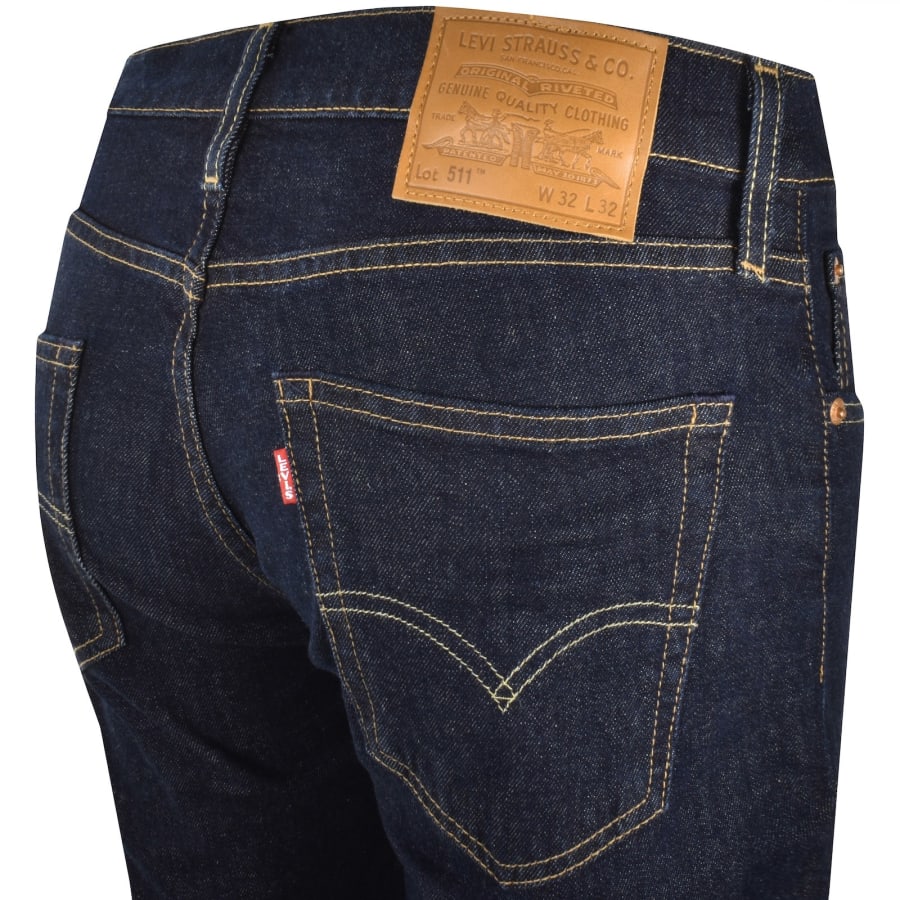 Levis 511 Slim Fit Jeans Dark Wash Navy Mainline Menswear United States